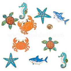 5шт 5 стиля броши из сплава эмали&nbsp;FIND-TA0007-98