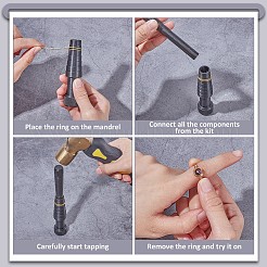 Стальной кольцевой подрамник&nbsp;AJEW-WH0480-01A-G