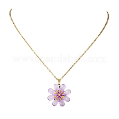 Подвеска-цветок из стекла&nbsp;NJEW-MZ00119-03