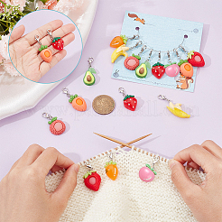 Маркеры петель для кулонов с фруктами и овощами&nbsp;HJEW-AB00306