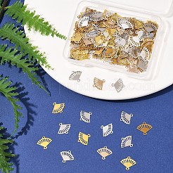 200 шт. 5-цветные латунные подвески-соединители с лазерной резкой&nbsp;KK-FS0001-71