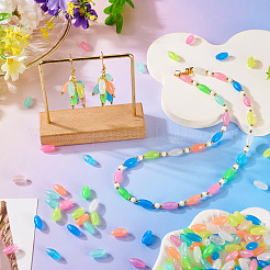 500 шт. светящиеся прозрачные акриловые бусины&nbsp;MACR-TA0002-57A