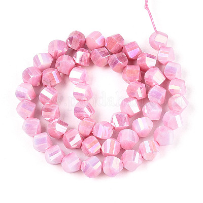 Антикоррозийные гальванические стеклянные бусины GLAA-T025-8mm-14I-1