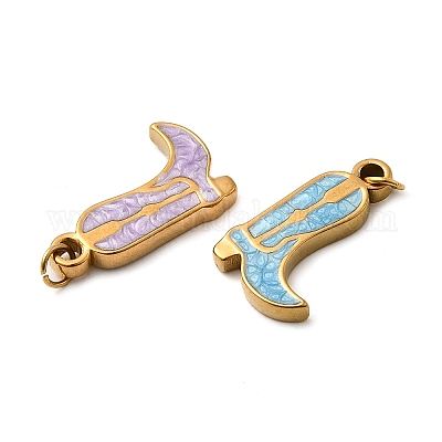 Подвески из нержавеющей стали 304 с эмалью STAS-B097-26G-07-1