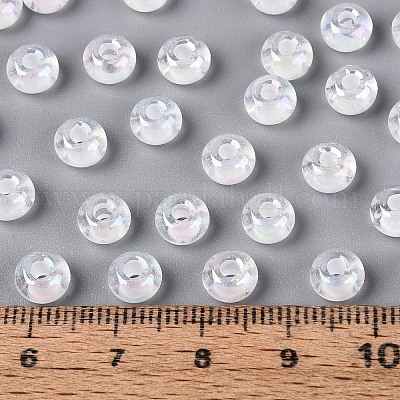 Внутри цветные прозрачные стеклянные бусины&nbsp;SEED-T009-01L-1