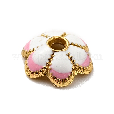 6-лепесток сплава эмали шарик шапки FIND-G029-04G-02-1