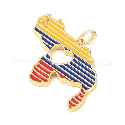 Латунь эмаль подвески&nbsp;KK-F931-04G-1