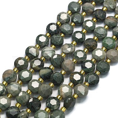 Натуральный зеленый деревянный кружевной камень бусины пряди&nbsp;G-C116-A02-02-1