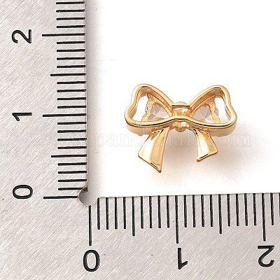 Латунные микро проложить кубического циркония бусы KK-C085-09G-1