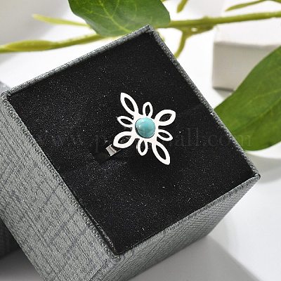 Синтетический бирюзовые перстни&nbsp;LS-RJEW-I110-02P-02-1