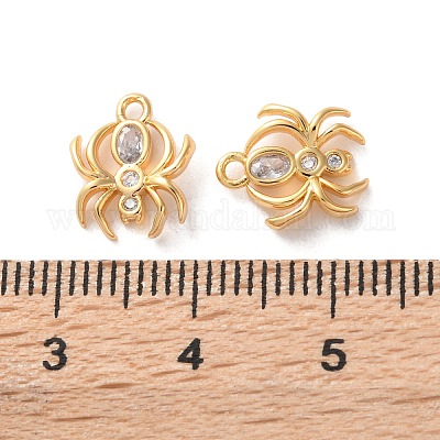 Латунные микропаве прозрачные подвески с фианитом KK-L221-022G-1