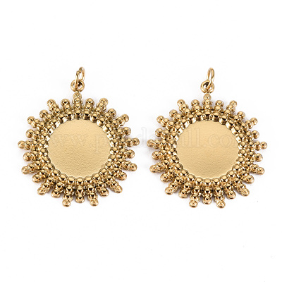 Оправы для подвесок из нержавеющей стали 304 в виде кабошонов STAS-S116-223G-1