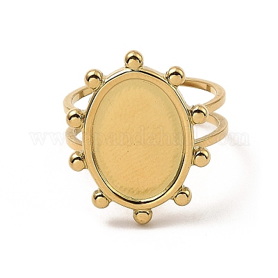 Настройки колец для открытых манжет из нержавеющей стали 304 RJEW-Z018-42G-1