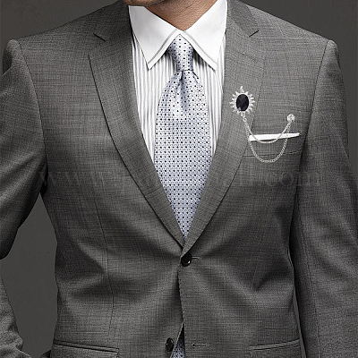 2 шт. 2 цвета мужской британский стиль цинковый сплав с английской булавкой со стразами&nbsp;JEWB-SP0001-04-1