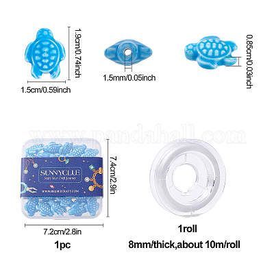 40 шт. фарфоровые бусины ручной работы в виде черепахи&nbsp;DIY-SC0015-62A-1