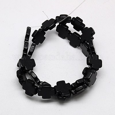 Синтетических нитей бирюзовые бусы&nbsp;TURQ-G118-15x15mm-07-1