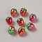 Acrylic Beasds, Strawberry, Red, 22.5x17x17mm, Hole: 3.7mm