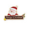 Christmas Theme Enamel Pin, Golden Alloy Brooches for Backpack Clothes, Human, 20.5x30x1.5mm