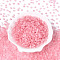 Baking Paint Glass Seed Beads, Rondelle, Flamingo, 4~5x2mm, Hole: 1mm, about 25000 pcs/1000g
