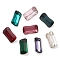 Pointed Back & Back Plated Glass Rhinestone Cabochons, Faceted, Rectangle, Mixed Color, 14x8x5mm
