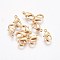 Brass Lobster Claw Clasps, Real 18K Gold Plated, 10x6x2.5mm, Hole: 1mm