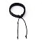 Leather Cord Bracelets, Black, 55mm