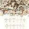 Wood Pendants, Cross, BurlyWood, 33~49.5x29~38x2.5~3mm, Hole: 2.5~3.5mm, 50pcs/set