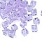 K9 Glass, Imitation Austrian Crystal Beads, Grade AAA, Faceted, Cube, Lilac, 8x8x8mm(size within the error range of 0.5~1mm), Hole: 0.9~1.6mm
