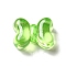 Transparent Acrylic Beads, Bowknot, Light Green, 11x15x8mm, Hole: 3mm, about 550pcs/500g