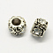 Alloy Rhinestone European Beads, Flower Large Hole Beads, Crystal, 12x8mm, Hole: 5mm