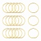 Ion Plating(IP) 304 Stainless Steel Linking Ring, Nickel Free, Round Ring, Golden, 12x0.8mm