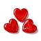Handmade Lampwork Beads, Heart, Red, 20x20x7mm, Hole: 1.2~1.5mm