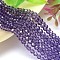 Imitation Austrian Crystal Bead Strands, Grade AAA, K9 Glass, Faceted(32 Facets) Round, Medium Purple, 10mm, Hole: 0.9~1mm, about 40pcs/strand, 15.7 inch