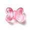 Transparent Acrylic Beads, Bowknot, Pink, 11x15x8mm, Hole: 3mm, about 550pcs/500g