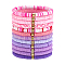 12Pcs 12 Color Polymer Clay Heishi Bead Stretch Bracelets Set with Plastic Beaded, Stackable Bracelets, Mixed Color, Inner Diameter: 2-1/8 inch(5.3cm), 1Pc/color