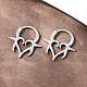 Серьги-хрящи в форме сердца с шипами из нержавеющей стали 316&nbsp;AJEW-C044-13AS-3